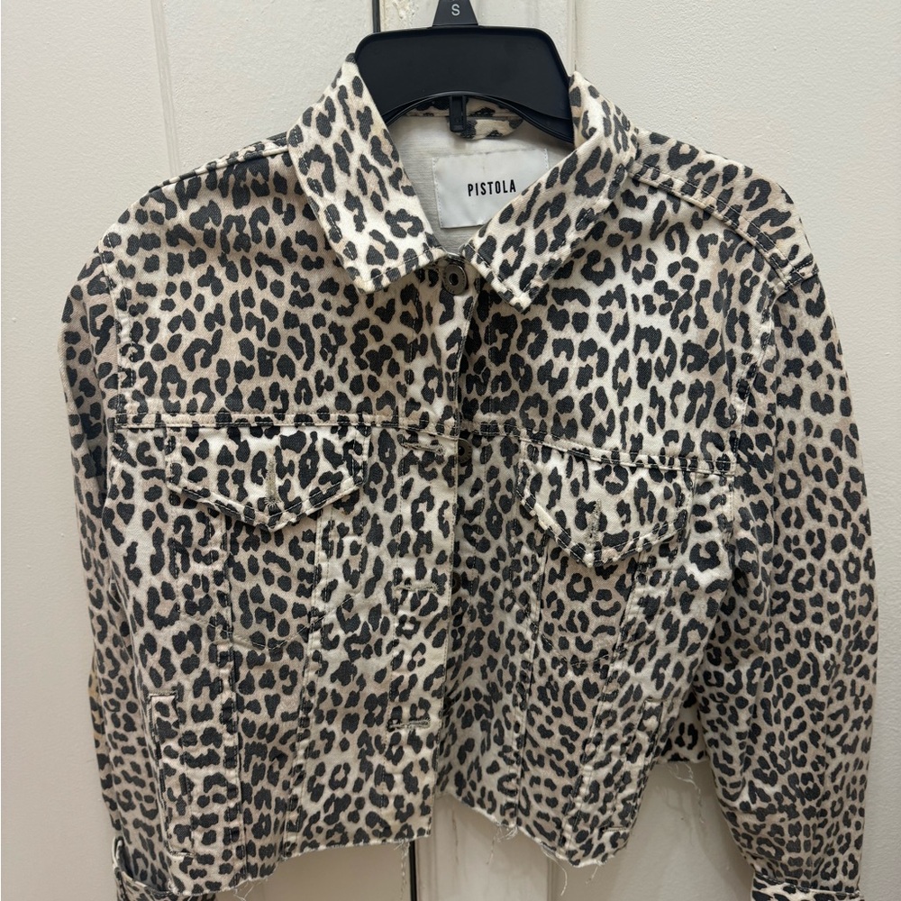 Pistola Denim Leopard Jacket